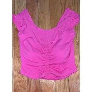 Women's Pink Ruched Bra Top